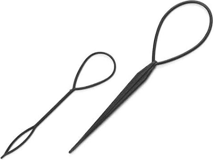 Knaak Haarlussen Set - Styling Tool - 2 stuks - Zwart - Verschillende Maten