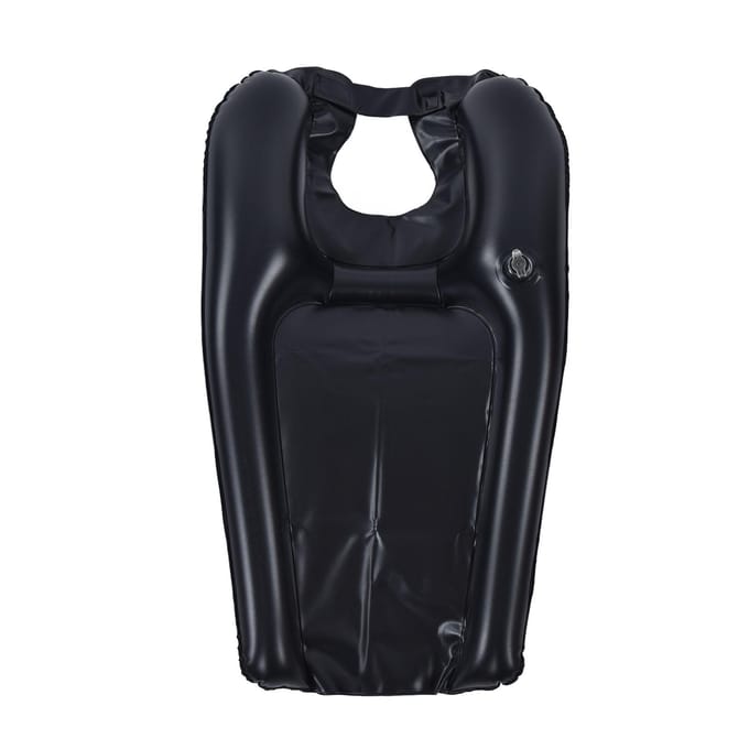 Opblaasbare Shampoo Kom Draagbare Haarwasbak met Opblaaspomp Lichtgewicht Shampoo Bekken black