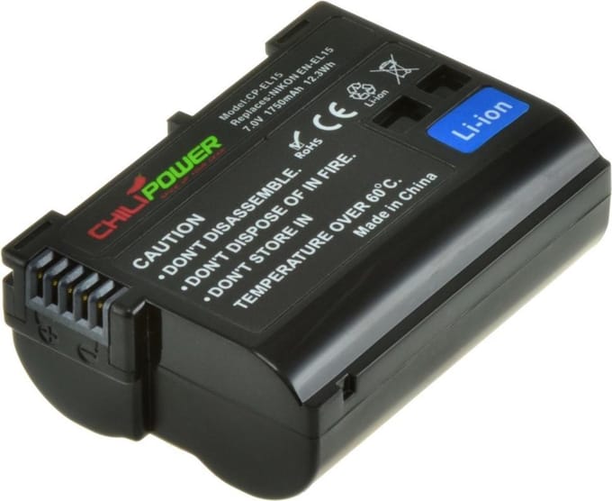 ChiliPower EN-EL15 accu voor Nikon - 1750mAh