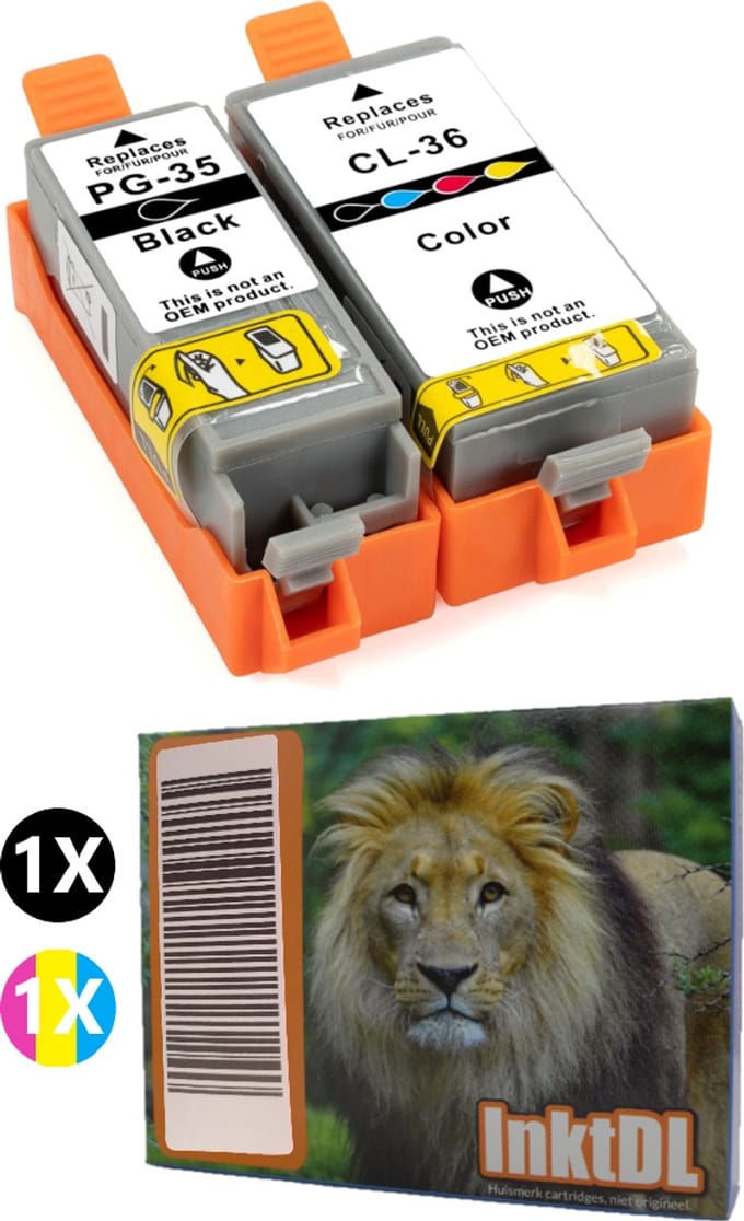Huismerk geschikt voor Canon PGI-35 / CLI-36 Inktcartridges - IP100 - IP110 - TR150
