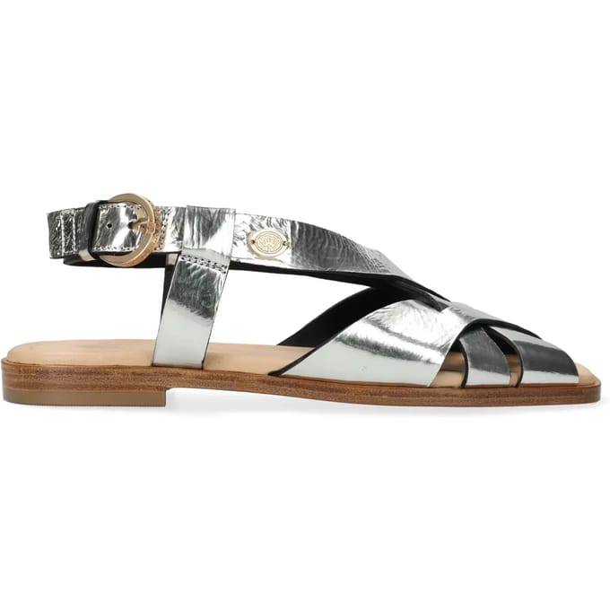 Fred De La Bretoniere - Gitel Cross Sandaal Mirror Zilver - Maat 40