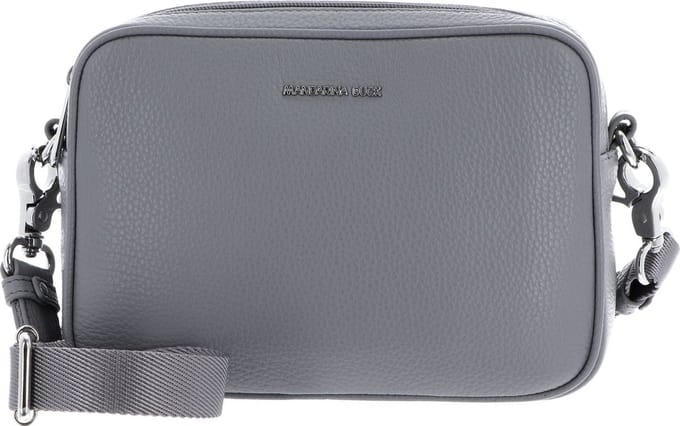 MANDARINA DUCK Leren Schoudertas Mellow Leather Crossbody Camera Bag December Sky Grijs