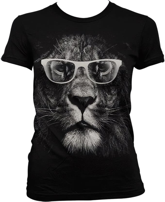 Hybris Dames Li'on -bril Girly T-shirt AB-5-19404-L5