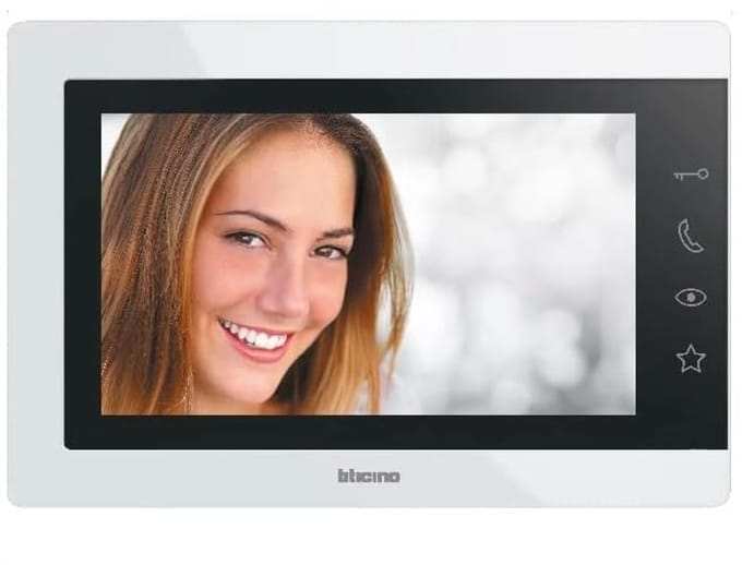 Video-intercom 7 inch voor gezinnen met 2-draads installatie en externe knop