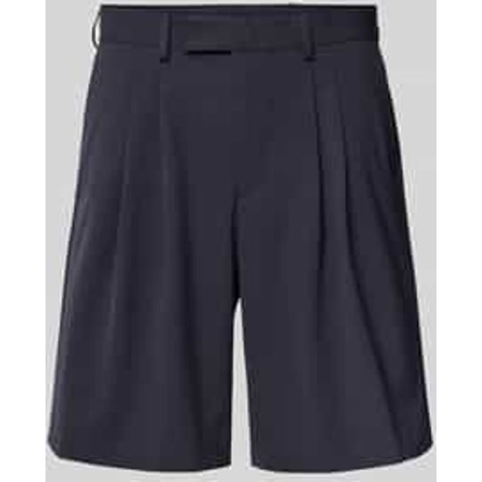 Relaxed fit korte broek met bandplooien, model 'LIAM'