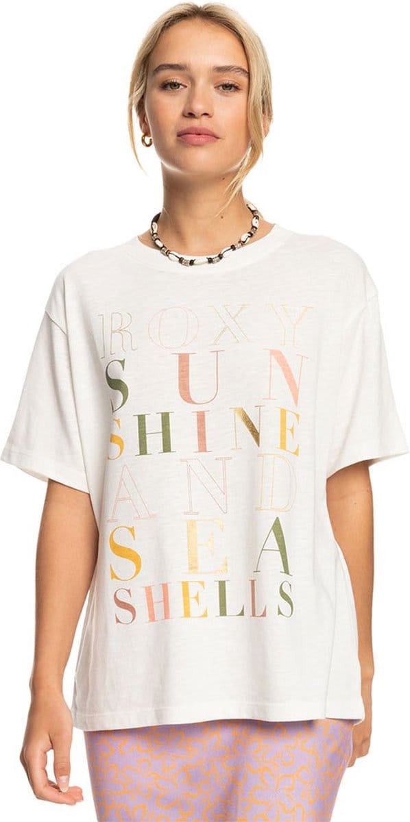 Roxy Crystal Vision B T-shirt Met Korte Mouwen Beige M Vrouw