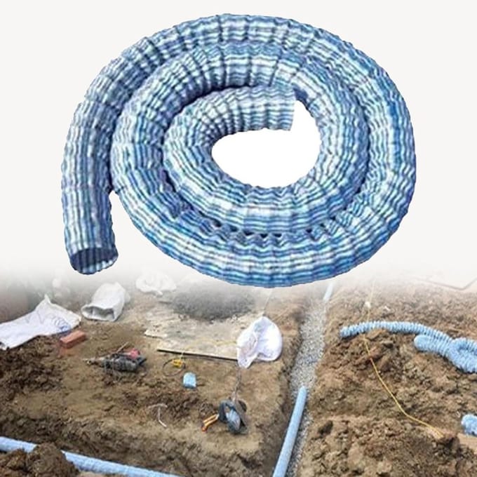 Tuinafvoerbuis - Drainageslang - Waterbeheer - Geperforeerd ontwerp - 5 meter - Zwart