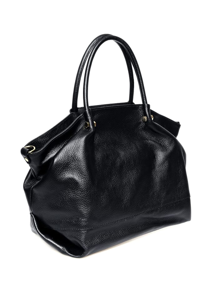 Isabella Rhea Zwart Rundleer Tas