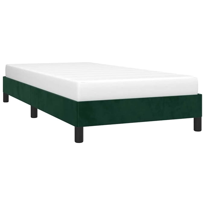vidaXL - Bedframe - zonder - matras - 80x200 - cm - fluweel - donkergroen