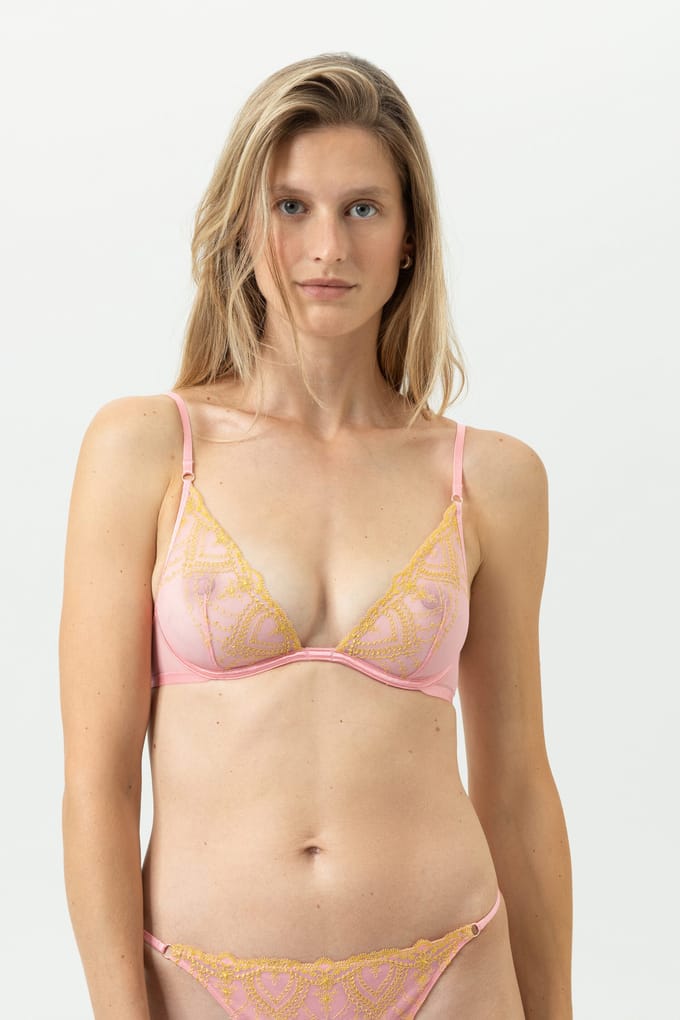 Triangelbeha met beugels Serie Mysterious Pink Nectar