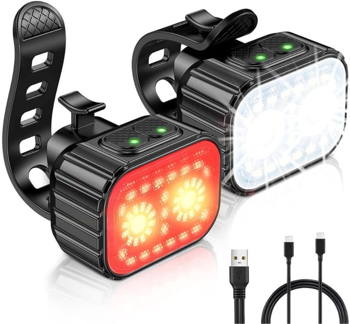 CLVP® Fietsverlichting Voor en Achter - Fietslicht - Fietslampjes