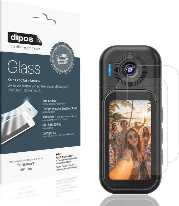 dipos – 2x Matte Pantserfolie geschikt voor TOSBARRFT H91 Lite | 9H Screenprotector