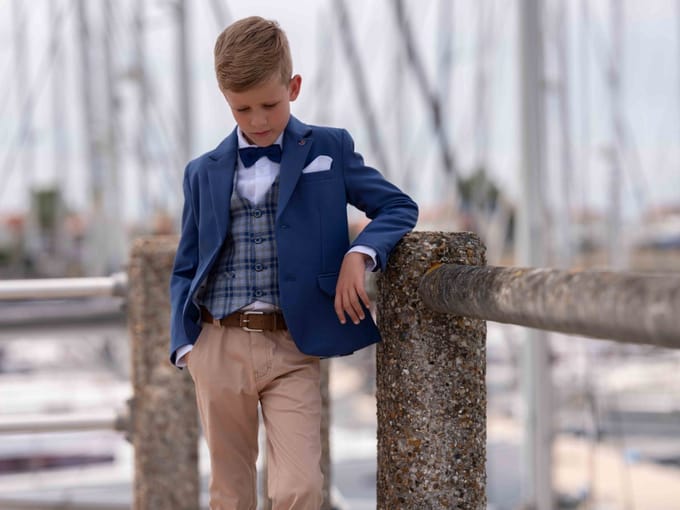 GYMP - Marine broek - Maat 128 - Jongens - Beige -