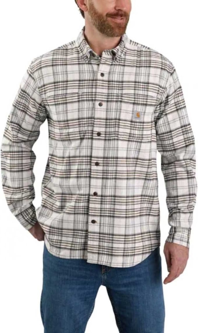 Carhartt Rugged Flex Flannel Plaid Malt Shirt Heren