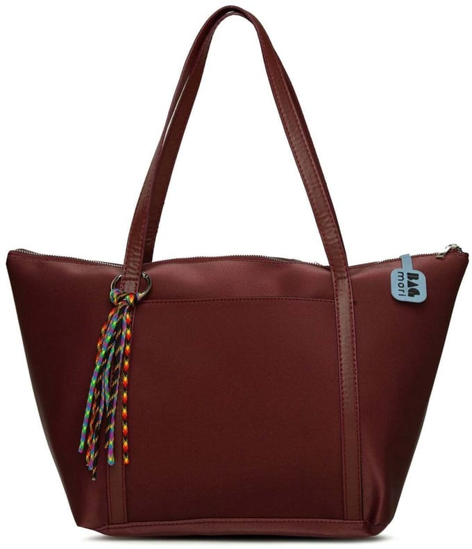 Bagmori Shopper Satijnen Shopper met Multicolor Kwastdetail