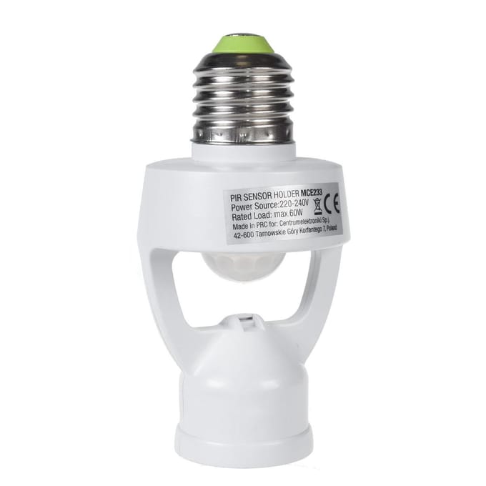 Lamphouder - E27 - Met Bewegingssensor en Schemeringssensor - 360° Detectiebereik