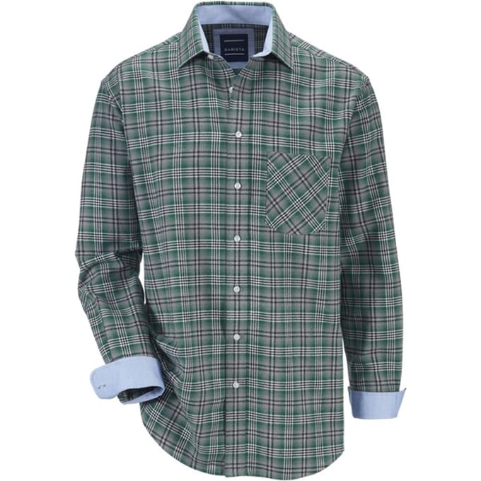 Babista herren Flanellen Overhemd - 41/42 - groen - Plus Size