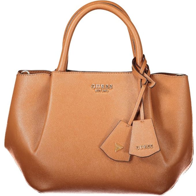 GUESS handtas schoudertas Amorette Girlfriend Satchel Cognac bruine