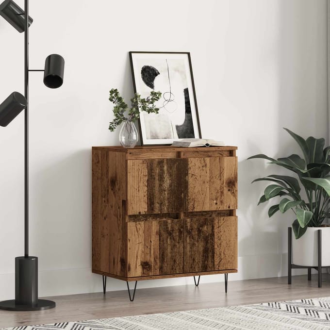 vidaXL - Dressoir - Oudhout - 60 - x - 35 - x - 70 - cm