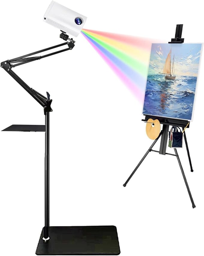 Tekenprojector - Art Tool - Schilderen en Tekenen - Verstelbare Projectiegrootte - Tot 220cm - Wit