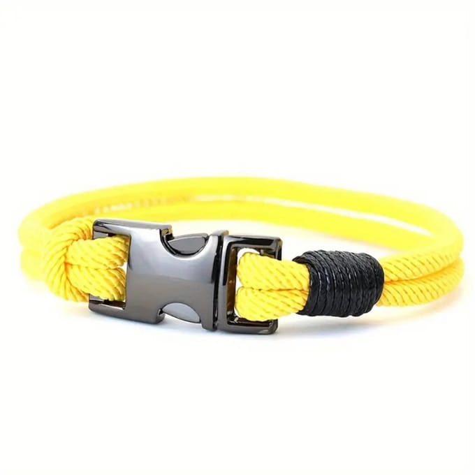 Nivard Armband - Staal - Nep Zilver - Heren - Geel