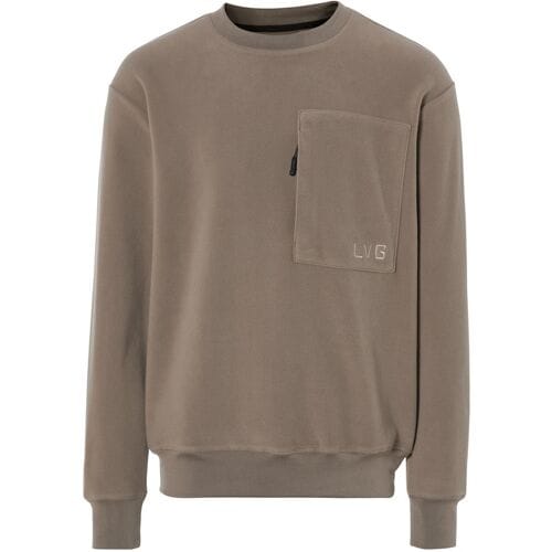 LIVERGY Heren fleece sweater (Bruin, L (52/54))