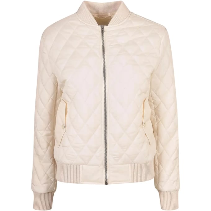 Urban Classics - Diamond Quilt Nylon Jacket - M - Ivoorkleurig