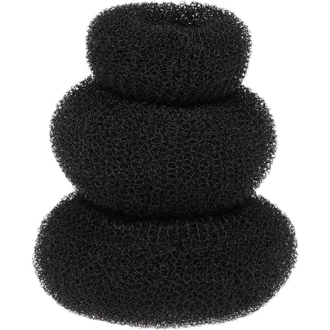 3 stuks Nieuwe Mode Vrouwen Dame Magische Shaper Donut Knot Maker Haarring Accessoires Styling Tool black