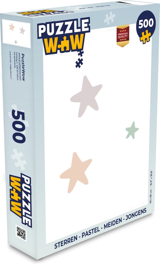 Puzzel Sterren - Pastel - Meiden - Jongens - Kinderen - Legpuzzel - Puzzel 500 stukjes
