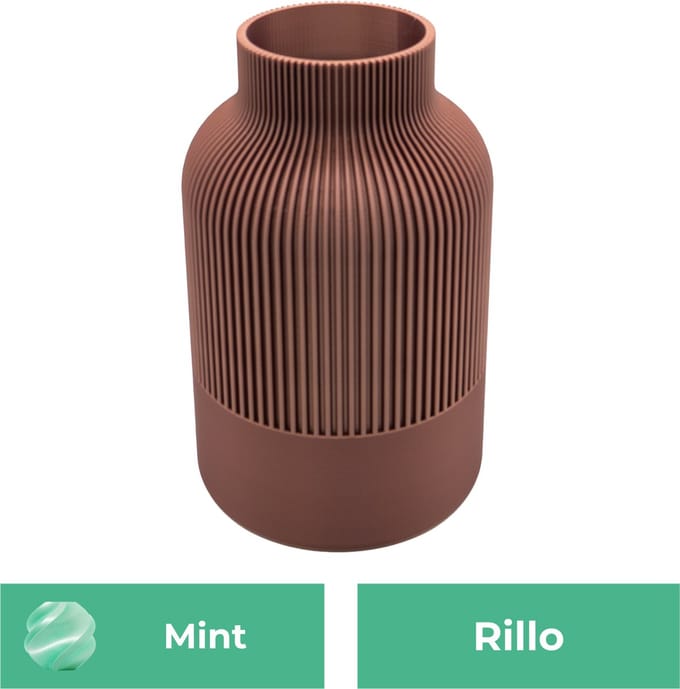 Rillo Japandi Vaas - Decoratievaas Droogbloemen - Mint - 30CM