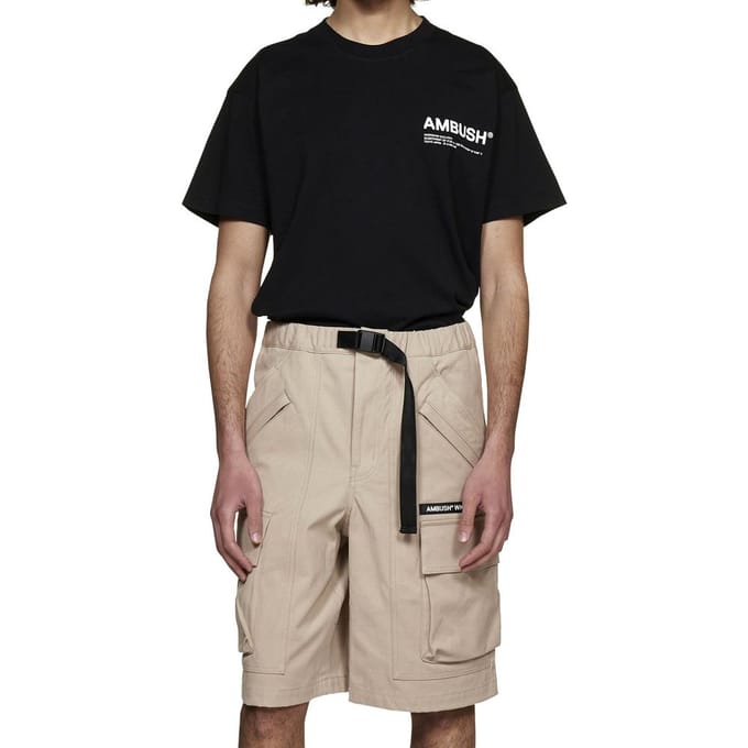 Ambush Beige Katoenen Bermuda Shorts