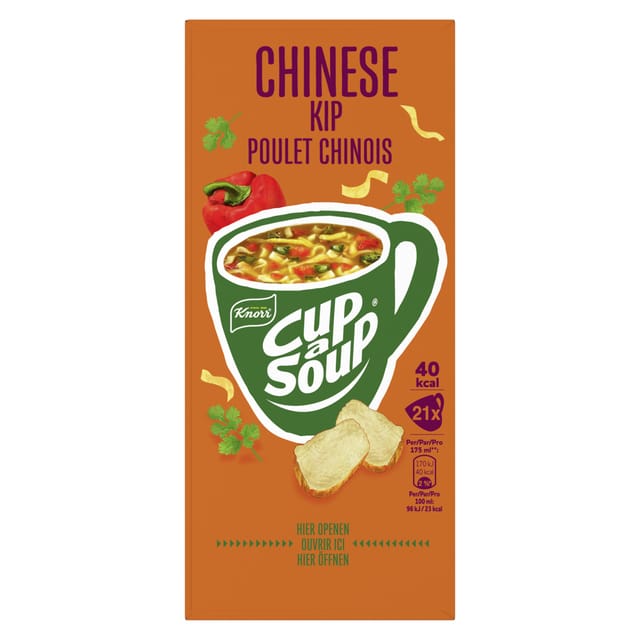 Cup-a-Soup Knorr Chinese kip (21x 175ml)