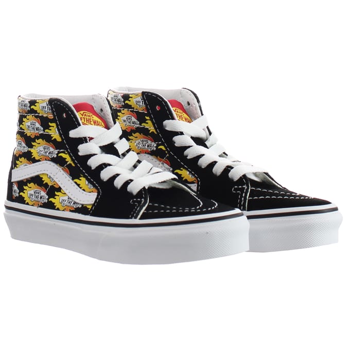 Vans Flame Logo Repeat SK8-Hi Zwart Kinderschoenen