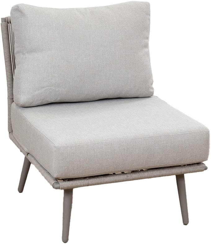 Midden element Alezio | Beige/Camel | Aluminium & Rope