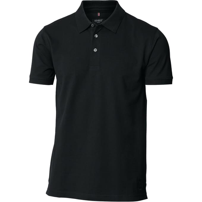 Nimbus Harvard Stretch Deluxe-poloshirt voor heren L zwart