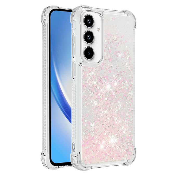 Mocaa Samsung Galaxy A55 5G Valbestendig Glitter Hoesje Roze