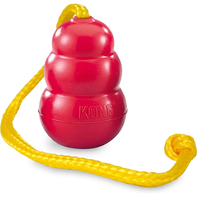 Kong classic met touw rood / geel large