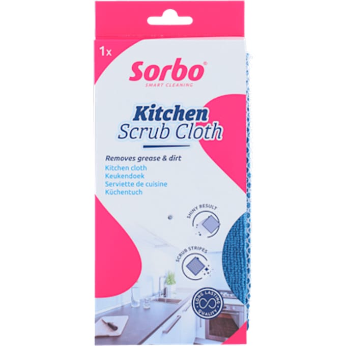 Sorbo Kitchen Scrub Cloth - Microvezeldoek Keuken - Krasvrije Schrobdoek - Wasbaar