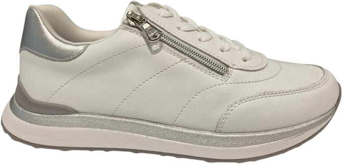 Remonte D3F00-80 Sneakers Wit Zilver Leer Dames - Wit - 37