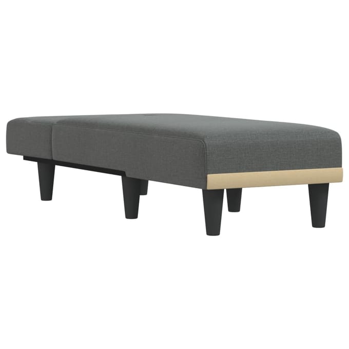 vidaXL Chaise longue stof donkergrijs