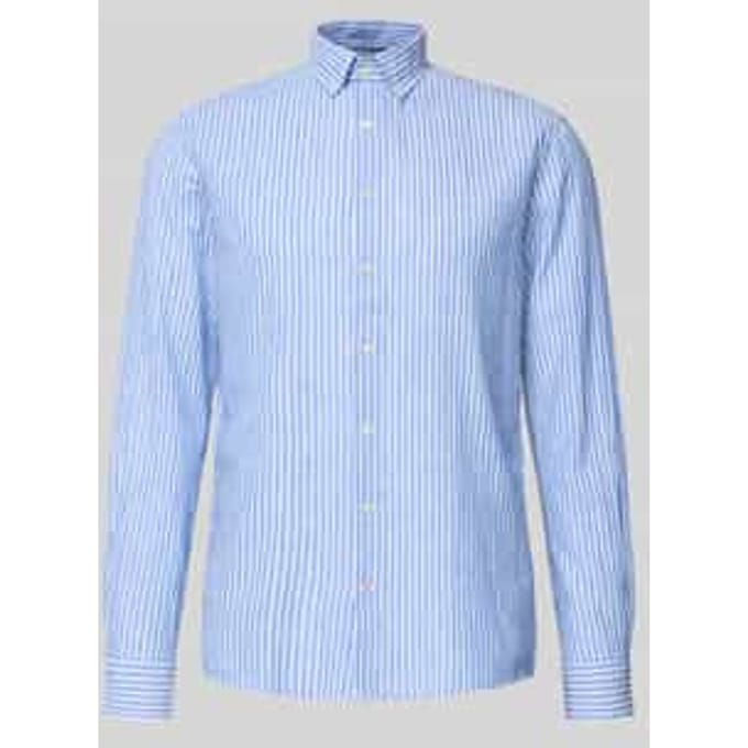 slim fit vrijetijdsoverhemd van linnenmix model 'Stone'
