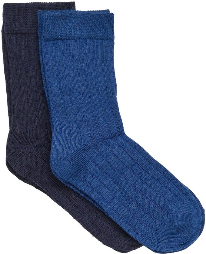 Minymo kindersokken, enkelsokken met boord (2-pack)