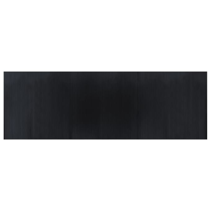 vidaXL - Vloerkleed - rechthoekig - 100x300 - cm - bamboe - zwart