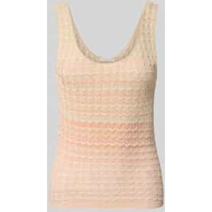 Tricottop van viscosemix met ronde hals model 'ROSALYN'