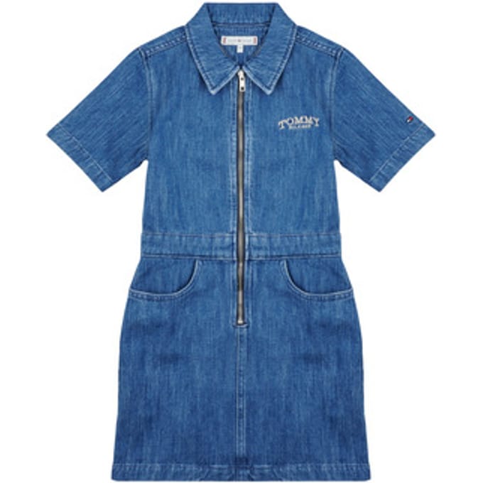 Tommy Hilfiger  Korte Jurk ZIP SS DRESS WASHED