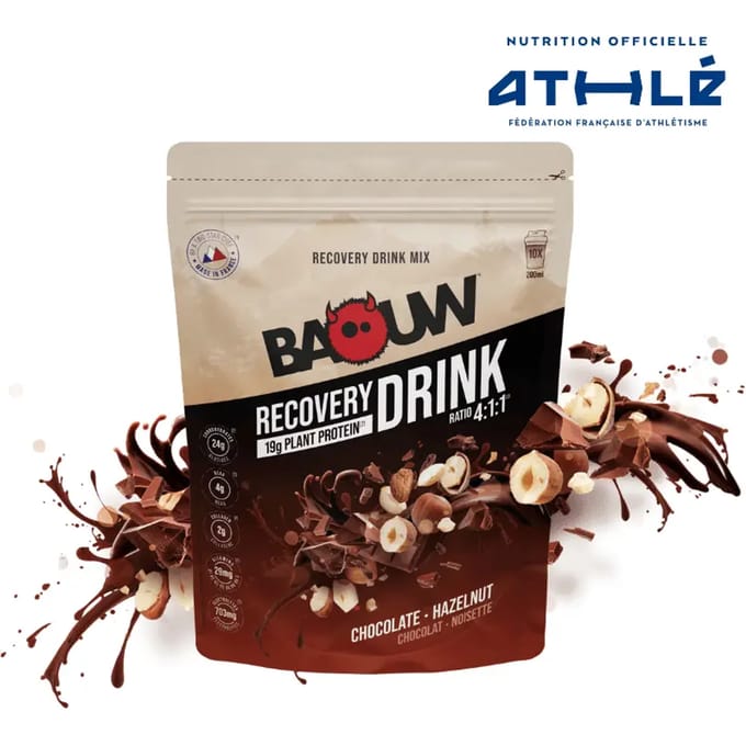 Chocolade - hazelnoot energiedrank Baouw