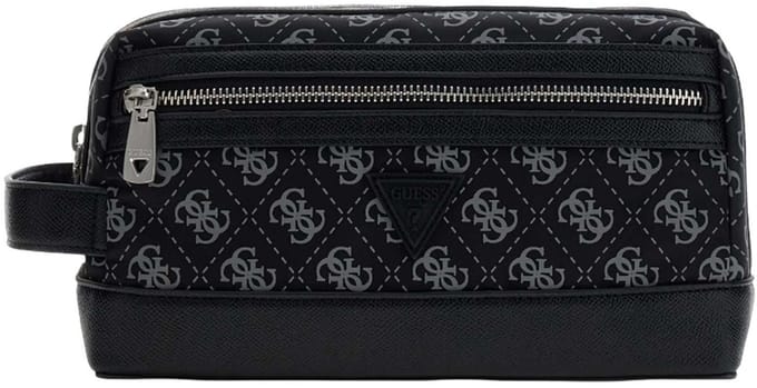 GUESS accessoiretas Berlin Small Necessaire Dark Black zwart