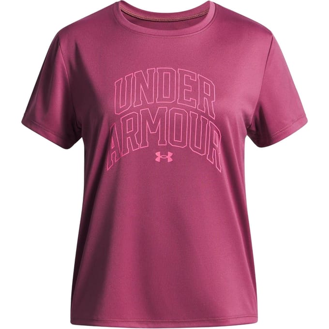 Under Armour Kinder Tech Varsity Prestaties T-shirt (Fuchsia)