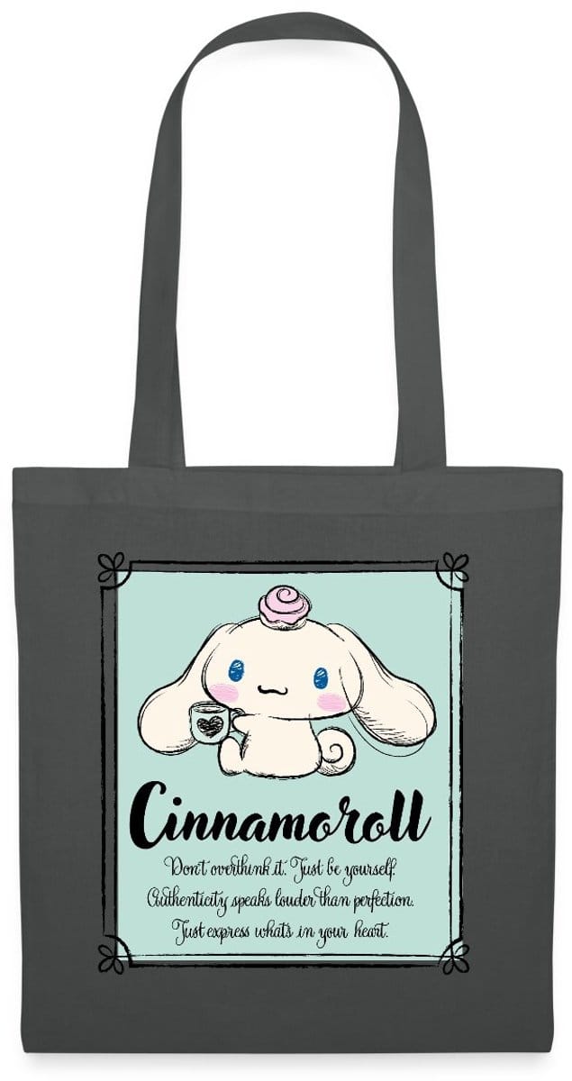 Cinnamoroll Don't Overthink It. Just Be Yourself Tas Van Stof Schoudertas