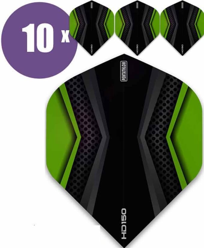 ABC Darts - Dart Flights - Pentathlon HD150 Groen - 10 sets (30 st.)